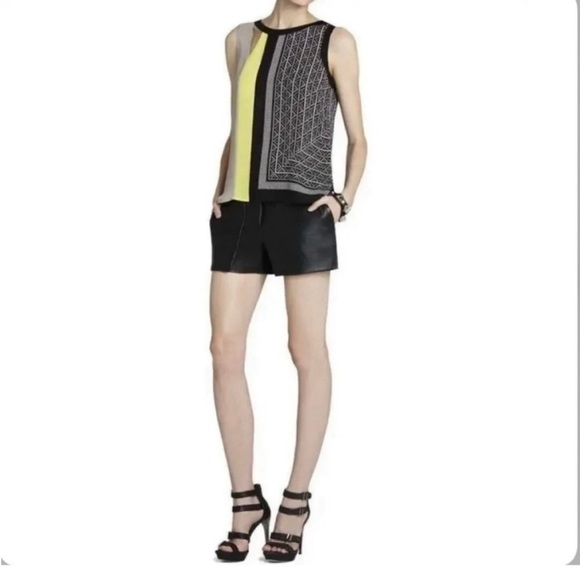 Bcbg Maxazria Bruna Patch Pocket Leather Shorts - Picture 1 of 12